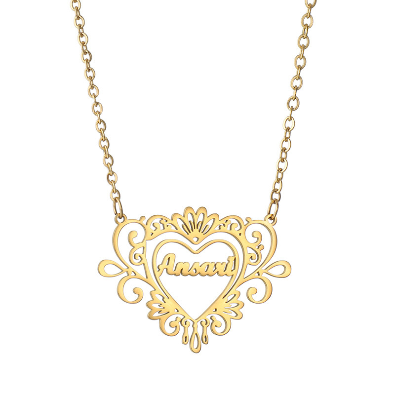 Personalised Heart Necklace Custom Names Necklace Gifts For Her-Jessemade AU