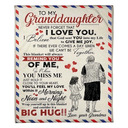 Grandma To Granddaughter, Never Forget That I Love You, Flannel Blanket-Jessemade AU