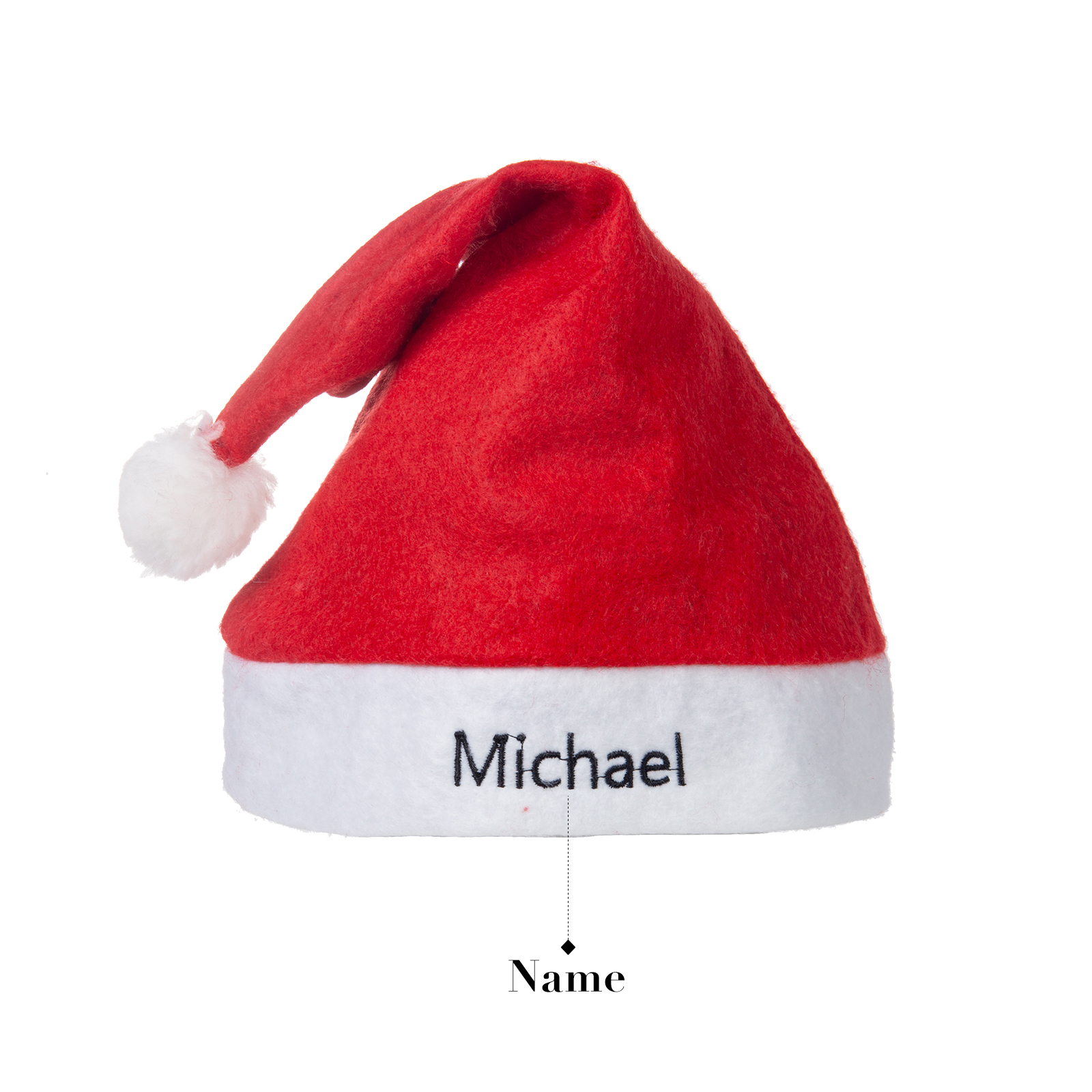 Santa Hat Needlepoint Christmas Hat Personalised Name Gifts for Family-Jessemade AU