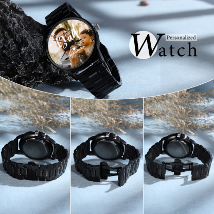 Personalised Photo Watch Custom Names Mechanical Watch Gifts for Him-Jessemade AU