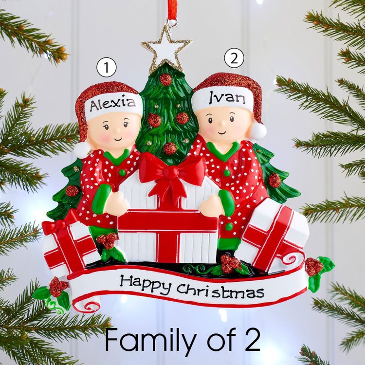 Personalised Christmas Tree Ornament Custom 5 Family Members Names Ornament-Jessemade AU