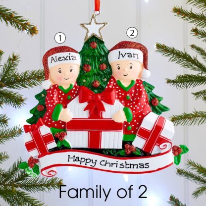 Personalised Christmas Tree Ornament Custom 5 Family Members Names Ornament-Jessemade AU