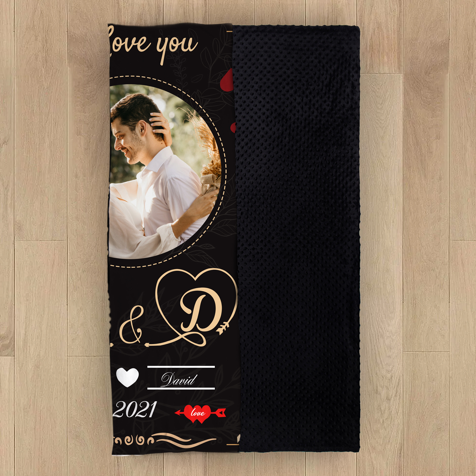 Personalised Couple Blanket Engrave Photo Sweet Gift For Her Him-Jessemade AU