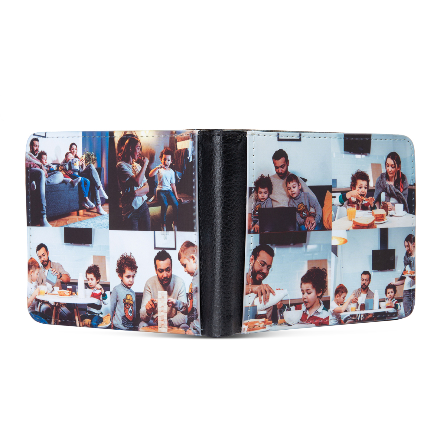Personalised Leather Wallet Engraved Photo Short Purse Custom Folding Wallet Gifts For Him-Jessemade AU
