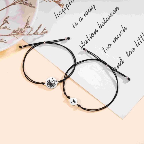 Dandelion Adjustable String Bracelets Mother and Daughter Bracelets Back To School Gift  for Her-Jessemade AU