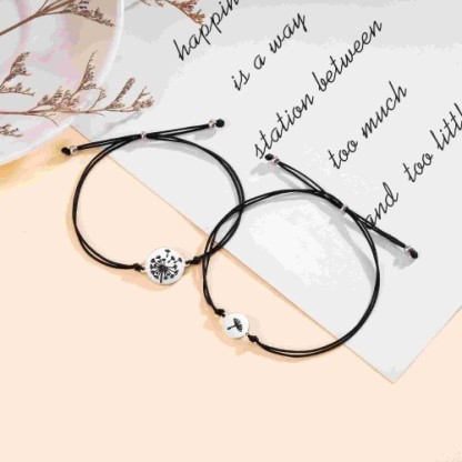 Dandelion Adjustable String Bracelets Mother and Daughter Bracelets Back To School Gift  for Her-Jessemade AU