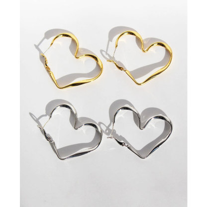 Heart Earrings Circle Earrings Square Earrings Birthday Gifts For Her-Jessemade AU