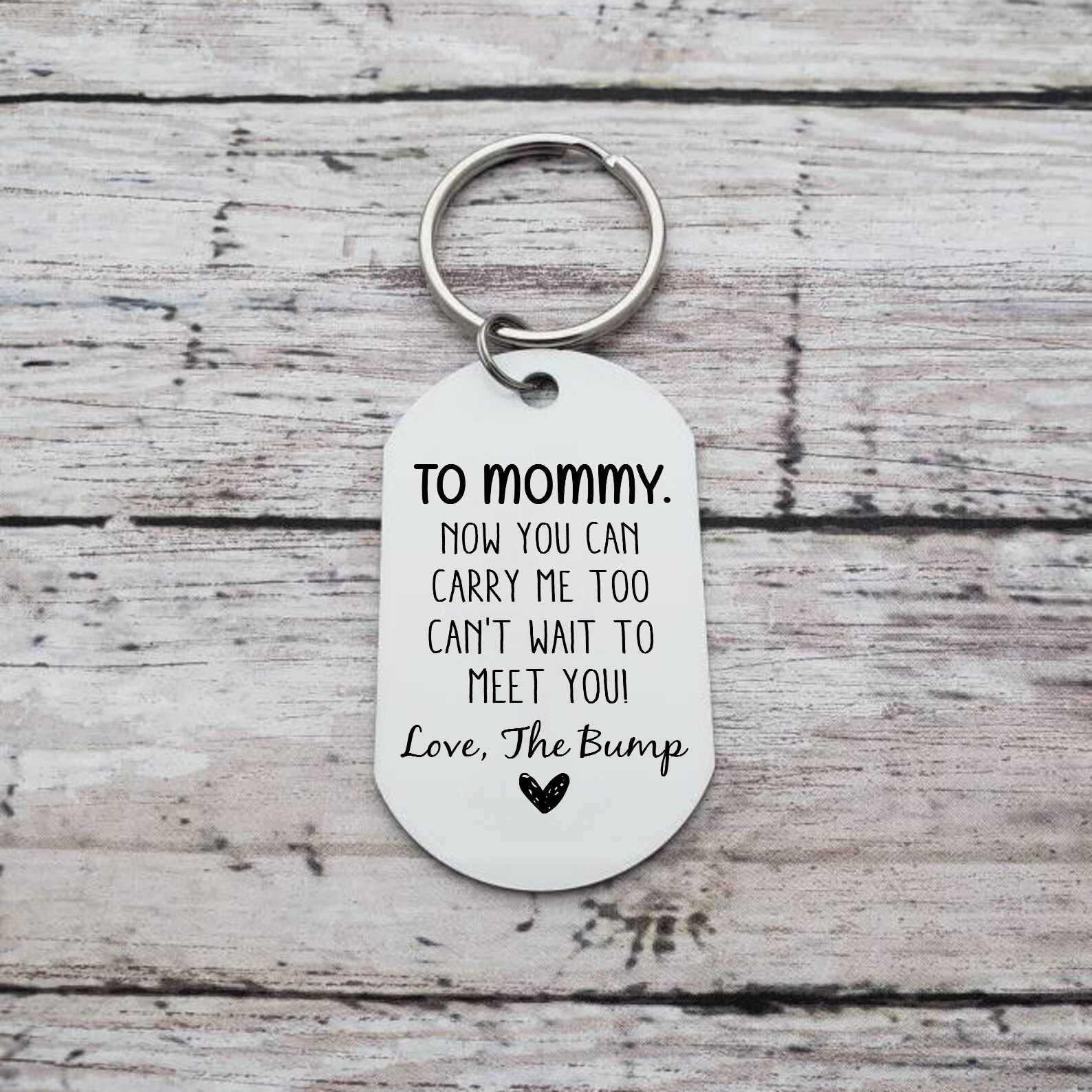 Personalised Photo Keychain Gifts For Daddy/Mommy/Mummy - Now You Can Carry Me Too. Can't Wait To Meet You!-Jessemade AU
