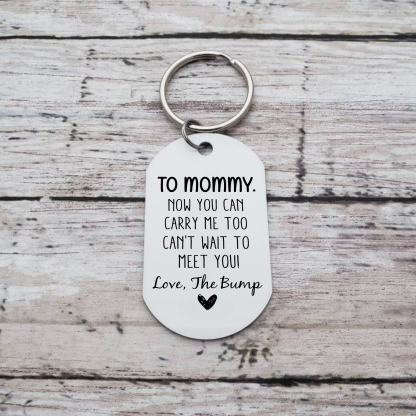 Personalised Photo Keychain Gifts For Daddy/Mommy/Mummy - Now You Can Carry Me Too. Can't Wait To Meet You!-Jessemade AU
