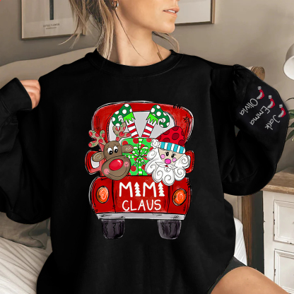 2 Names - Personalised Christmas Sweatshirt Custom Name & Text Sweatshirt Mimi Claus Sweatshirt Gift for Family -Jessemade AU
