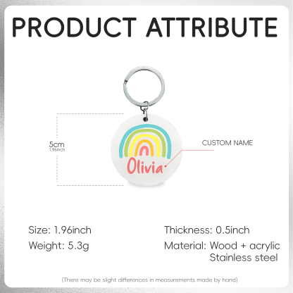 Customised 1 Name Rainbow Keychain Unique Back-to-School Gift for Kids-Jessemade AU