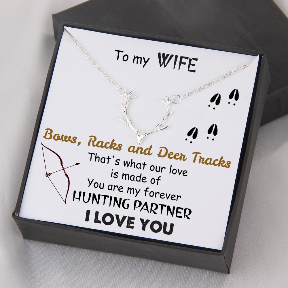 You Are My Forever Hunting Partner, Heart Hunter Necklace Gift Set Gifts For Wife-Jessemade AU