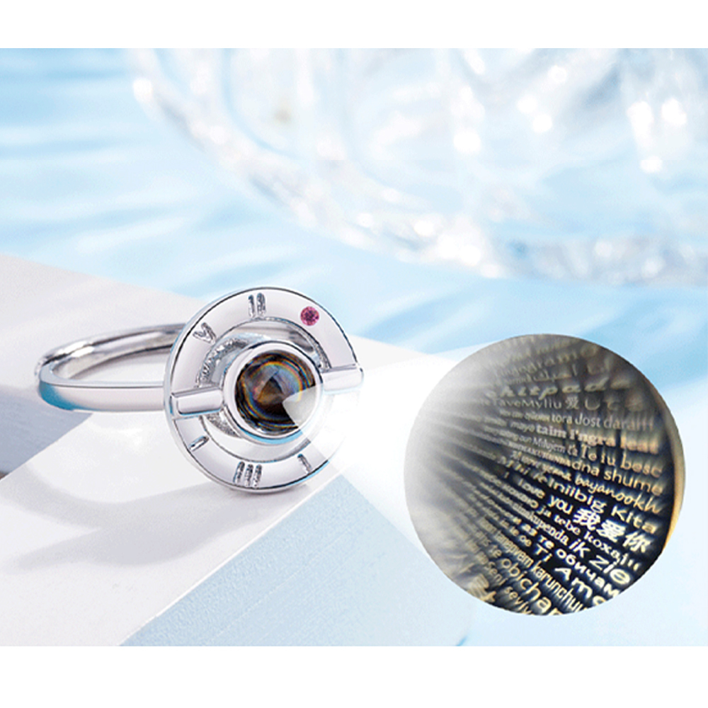 Personalised 100 Languages Projection Necklace Engraved  " I LOVE YOU" Heart Necklace Gifts For Her-Jessemade AU