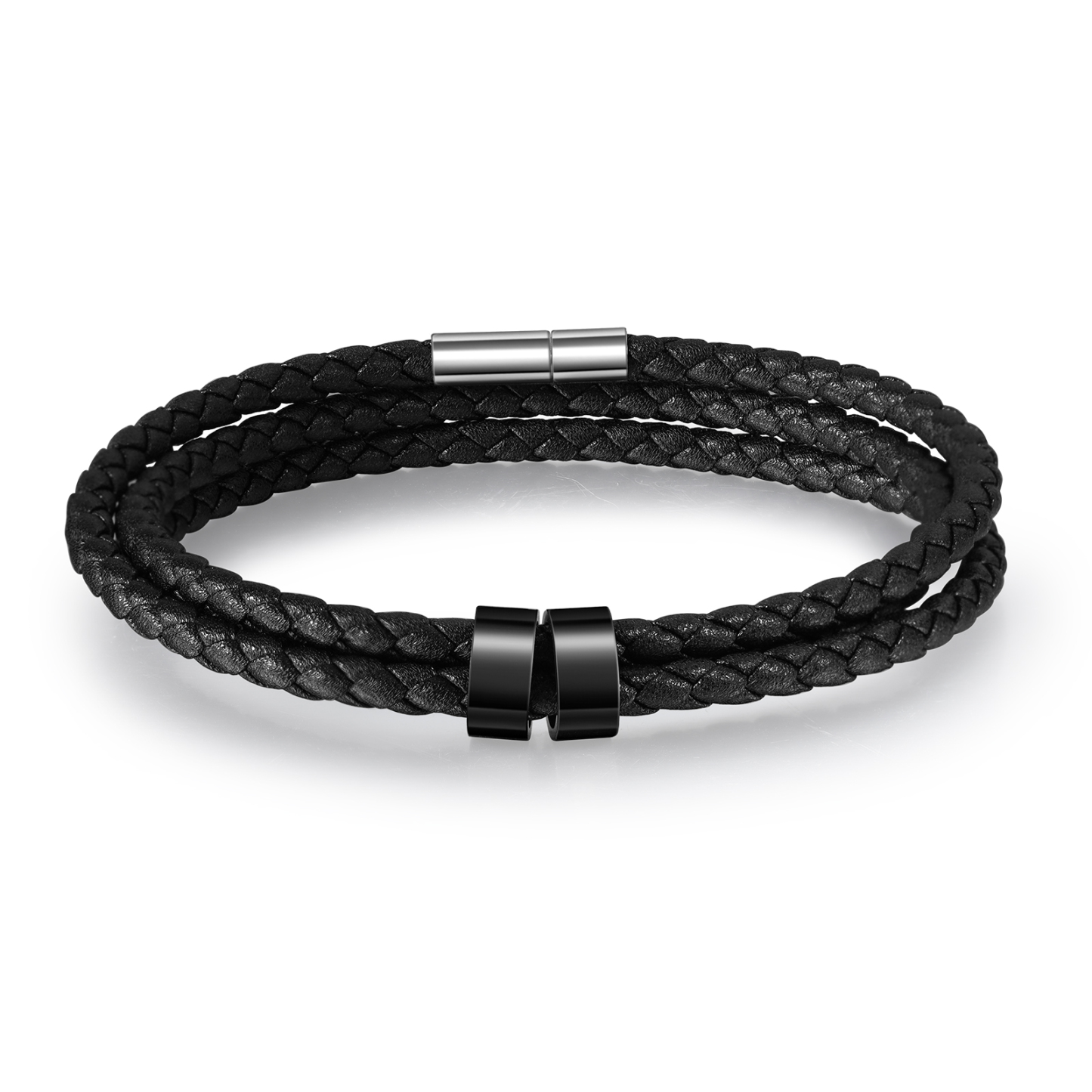 Men Braided Leather Bracelets with 1 Bead Bracelet Gifts for Him-Jessemade AU