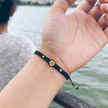 Couple Bracelets Set Customised 2 Letters Bracelet Adjustable Bracelet Valentine's Day Gift for Couples-Jessemade AU