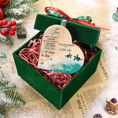 To My Niece Heart Candle Holder I Will Always Be There Wooden Candlestick-Jessemade AU