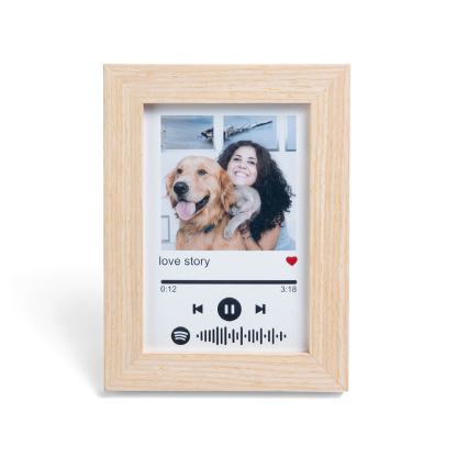 Personalised Wooden Spotify Code Photo Frame-Can Play Music-Interesting-Jessemade AU