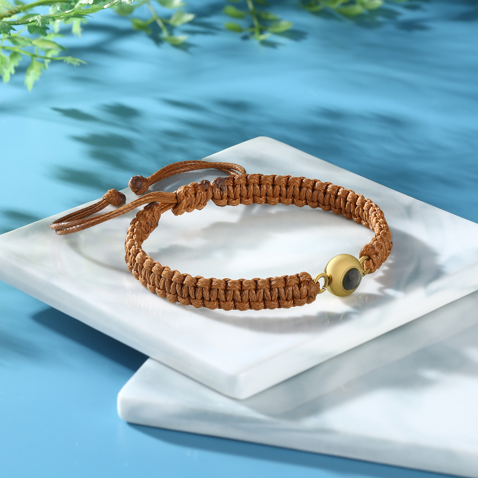 Personalised Projection Weave Bracelet Custom Colourful Photo Bracelet Adjustable Bracelet Personalised Gift for Couples-Jessemade AU