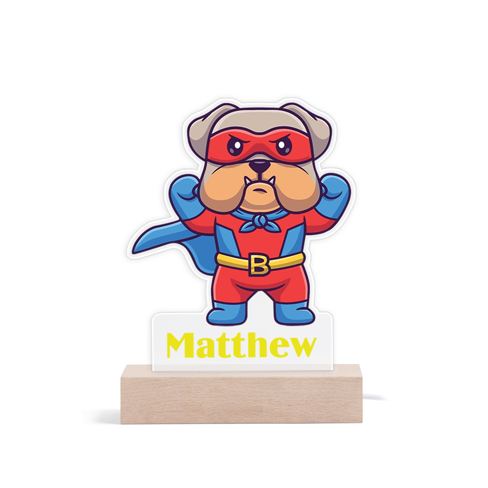 Cute Puppy LED Night Light Dog Night Lamp Personalised Name Night Light Gifts For Kids-Jessemade AU