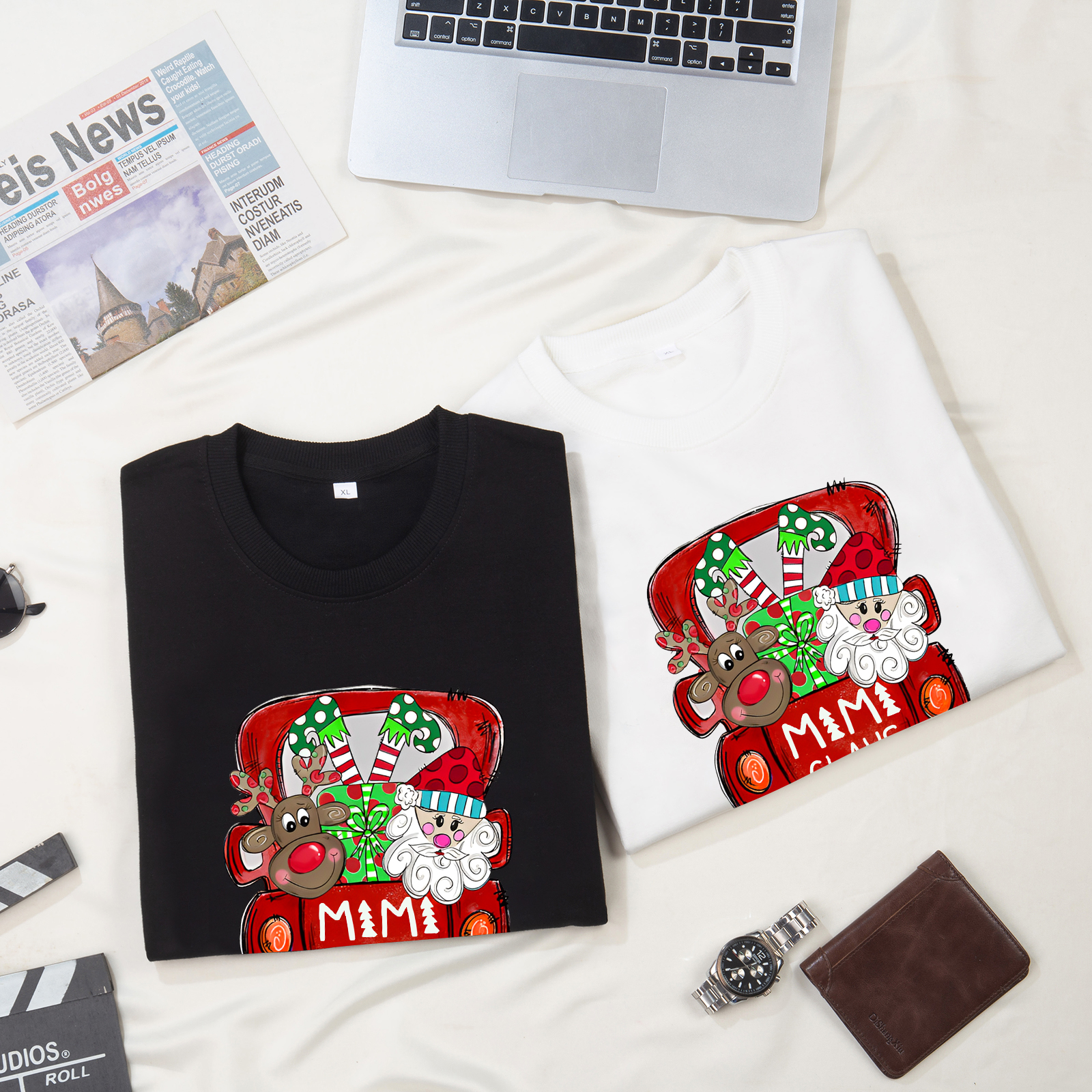 1 Name - Personalised Christmas Sweatshirt Custom Name & Text Sweatshirt Mimi Claus Sweatshirt Gift for Family -Jessemade AU