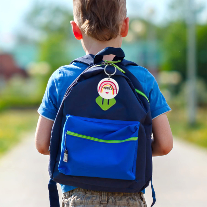 Customised 1 Name Rainbow Heart Keychain Unique Back-to-School Gift for Kids-Jessemade AU