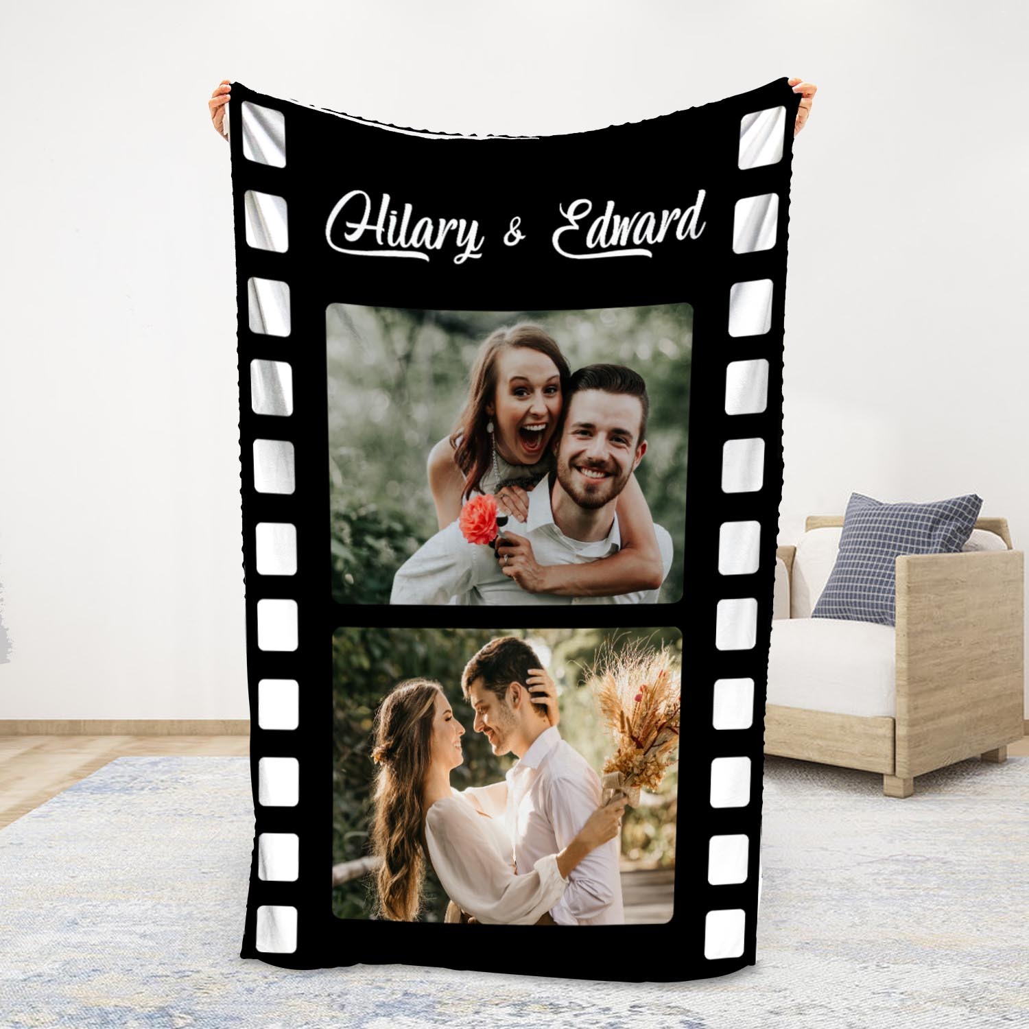 Personalised Couple Blanket Custom Photo Sweet Gift For Her-Jessemade AU