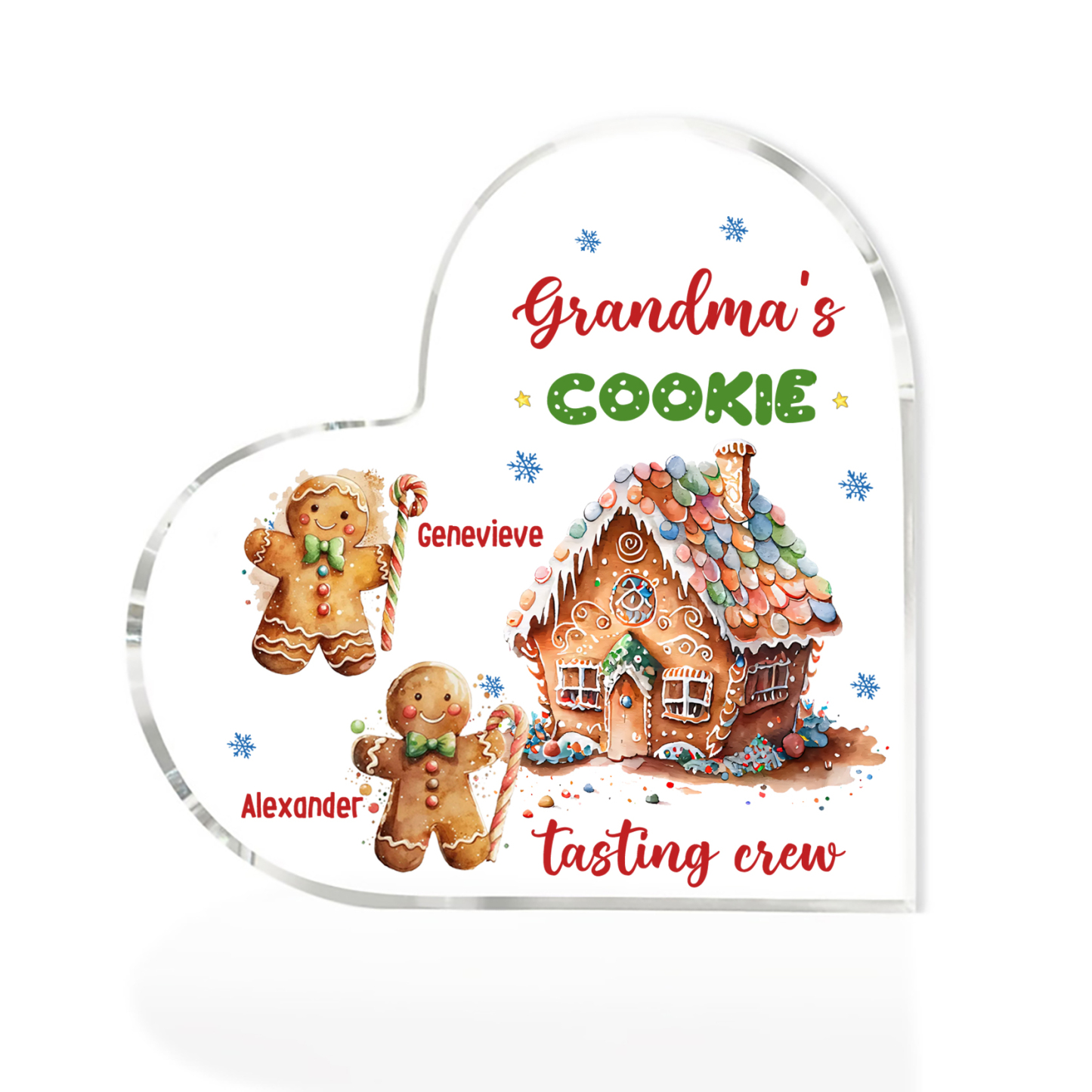 Acrylic Heart Keepsake Customised 3 Names Christmas Decor Personalised Gifts for Grandma Mum-Jessemade AU