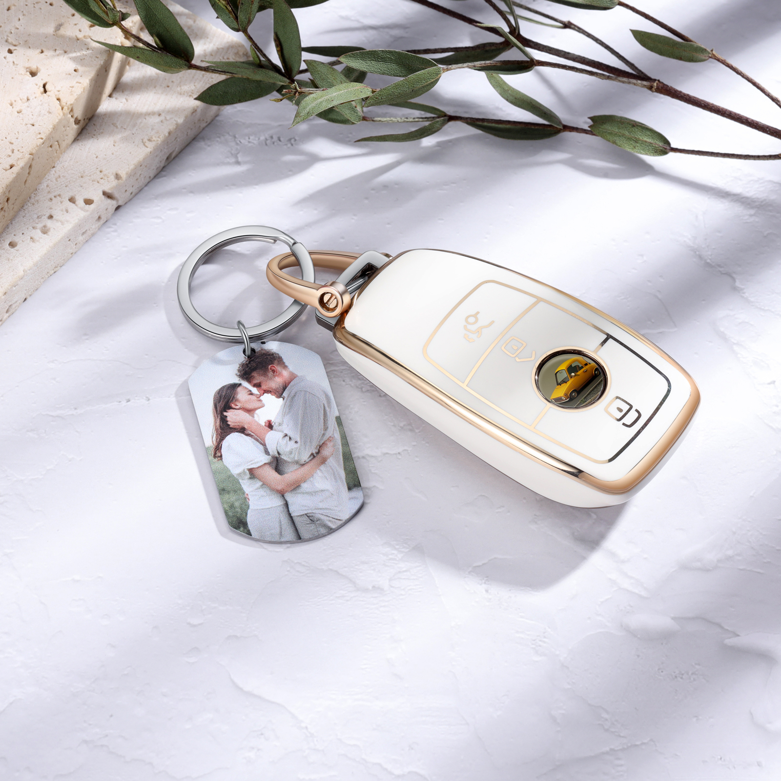 Custom Picture Keychain With Name Personalised Photo Keychain Drive Safe Keychain for Boyfriend-Jessemade AU