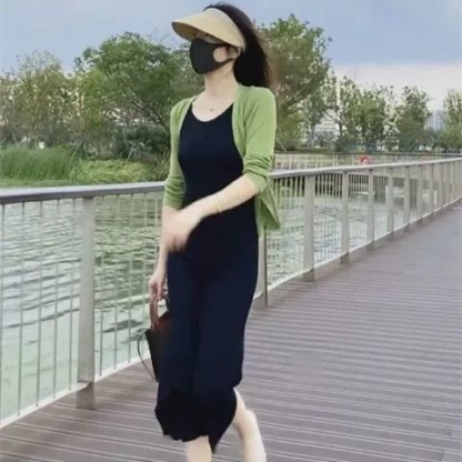 냉장고 카디건+나시 원피스 세트