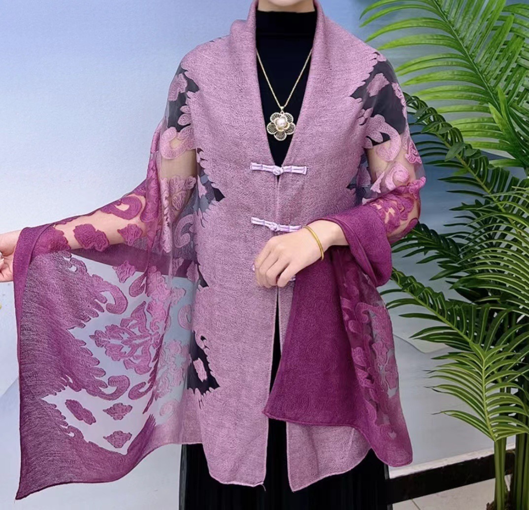 漸變色披肩