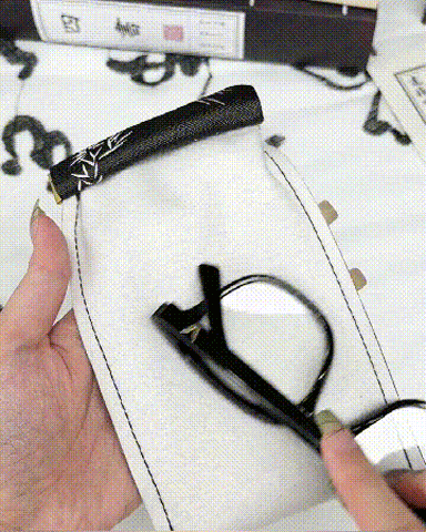 印花彈片眼鏡收納包
