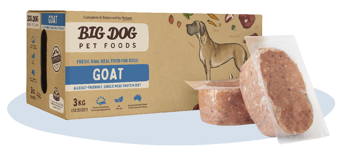 BIG DOG Goat Low Allergy, Single Protein Raw Diet-Peti