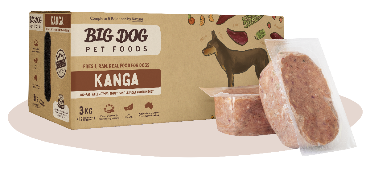 BIG DOG Kangaroo Low Allergy, Single Protein Raw Diet-Peti