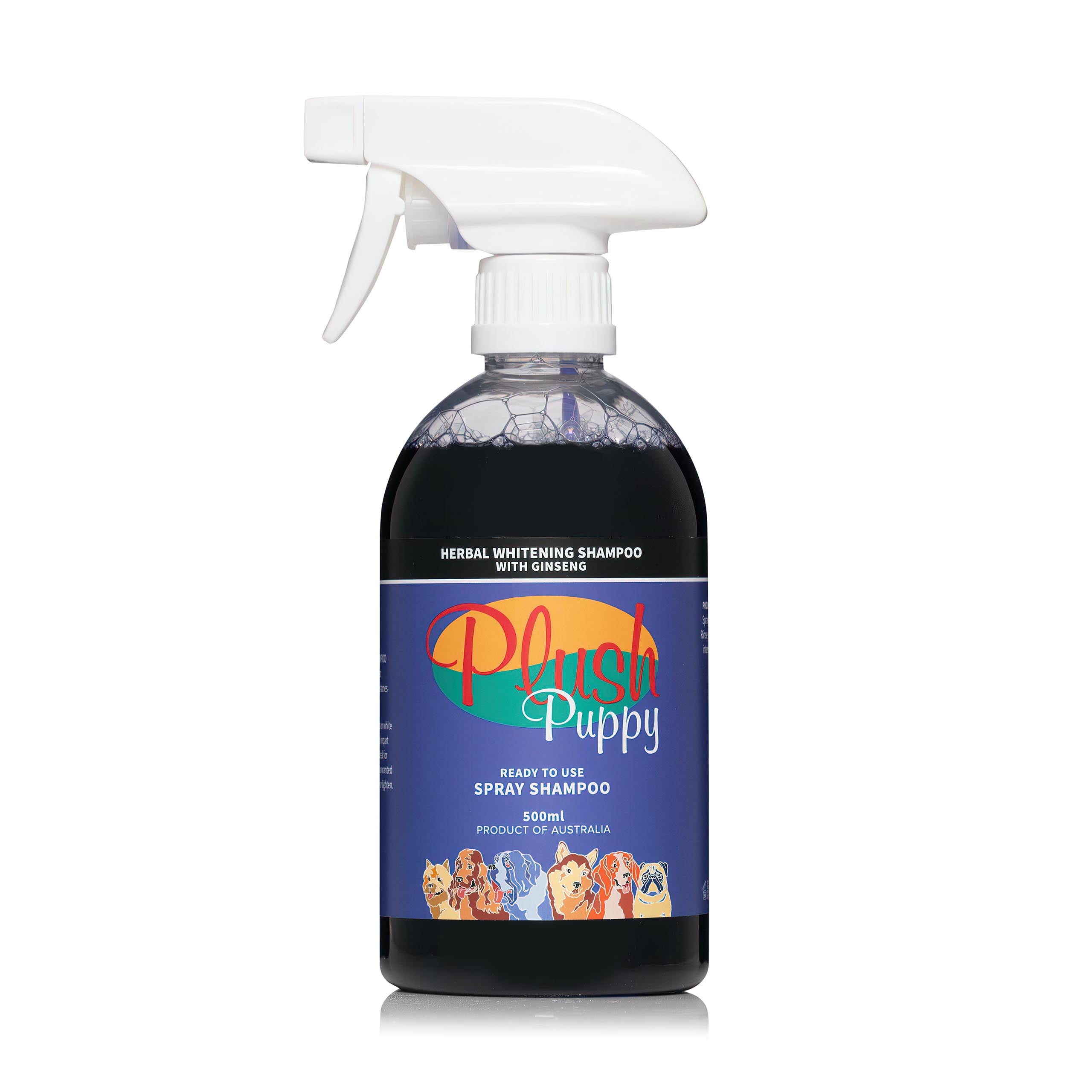 Plush Puppy Herbal Whitening Shampoo with Ginseng Ready to use spray 500ml-Peti