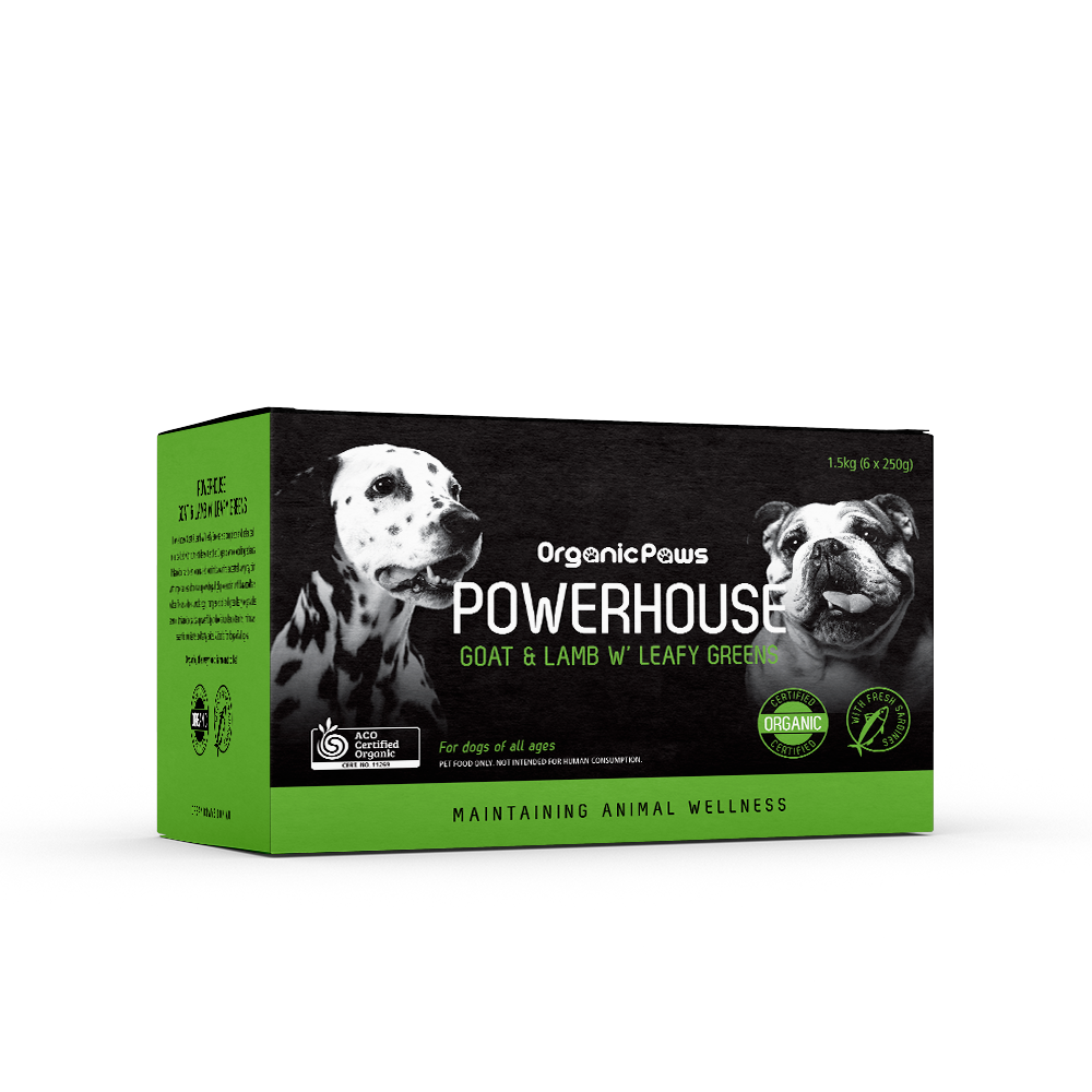 OrganicPaws Powerhouse Goat & Lamb with Leafy Greens 1.5kg-Peti