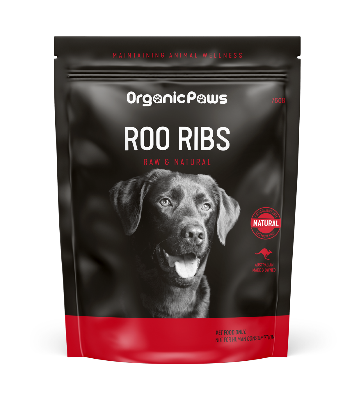 Organic Paws Roo Ribs 1kg-Peti