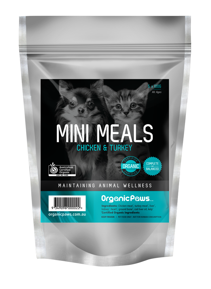 OrganicPaws Mini Meals - Chicken and Turkey 500g-Peti