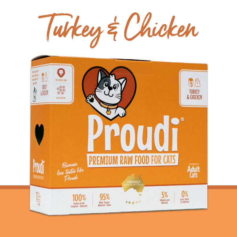 Proudi Perfect Raw Cat Food  Turkey & Chicken-Peti