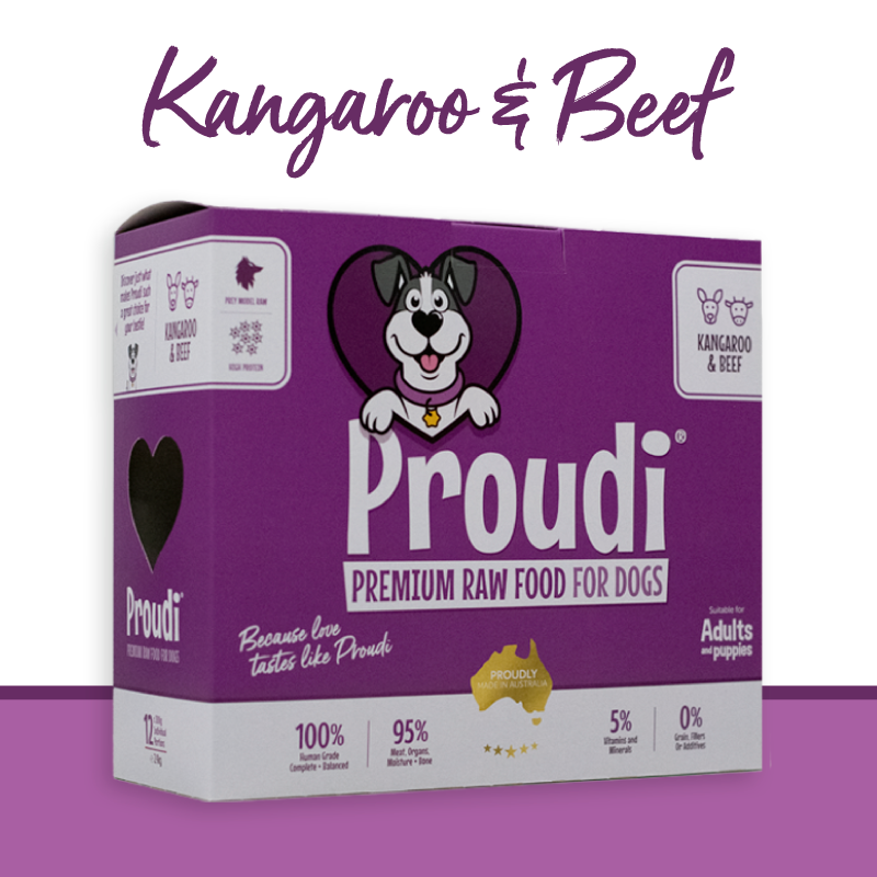 Proudi Perfect Raw Dog Food  Kangaroo&Beef-Peti
