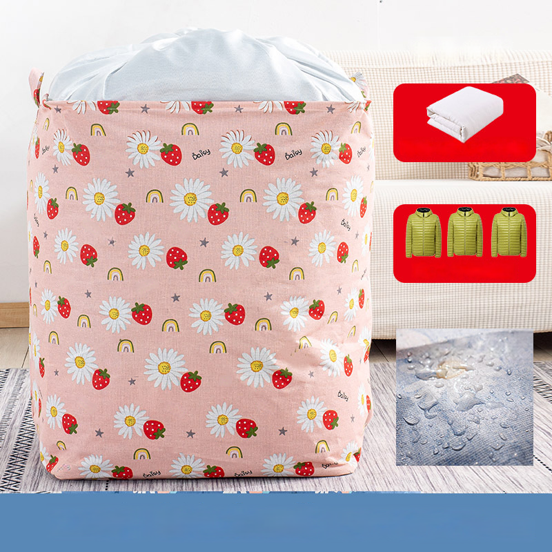 棉麻加厚束口收納袋