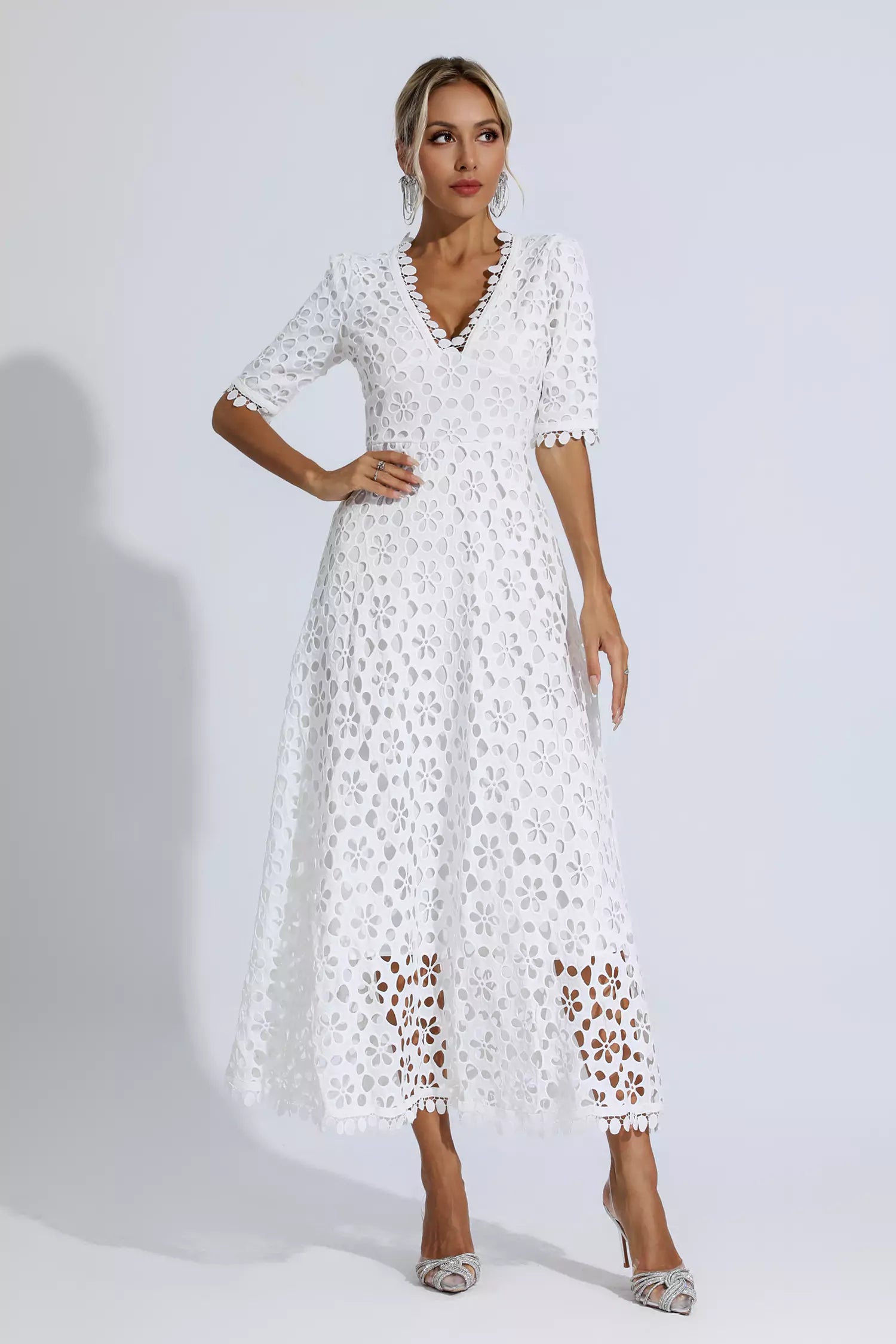 Fanny White Cutout Maxi Dress