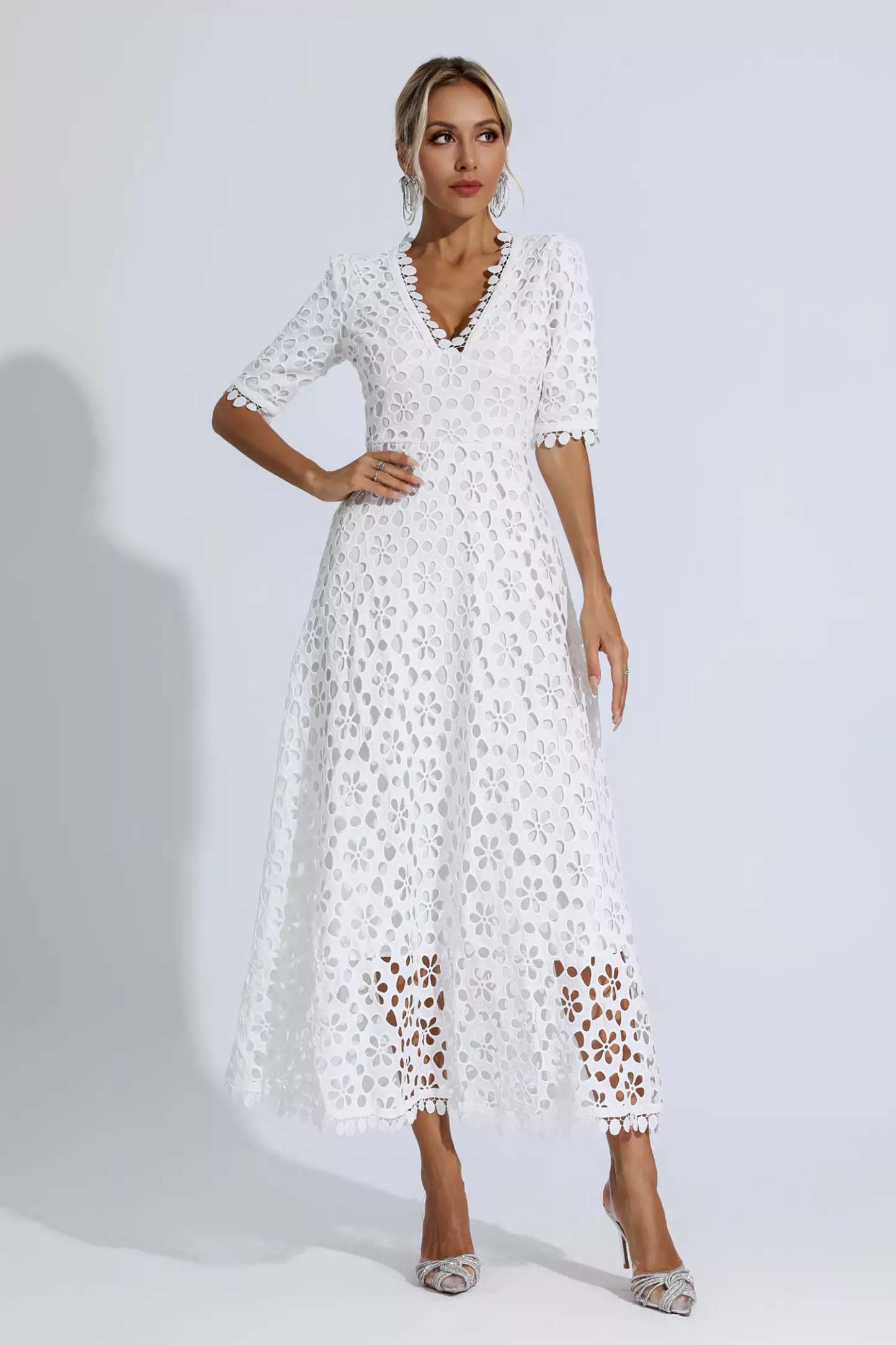 Fanny White Cutout Maxi Dress