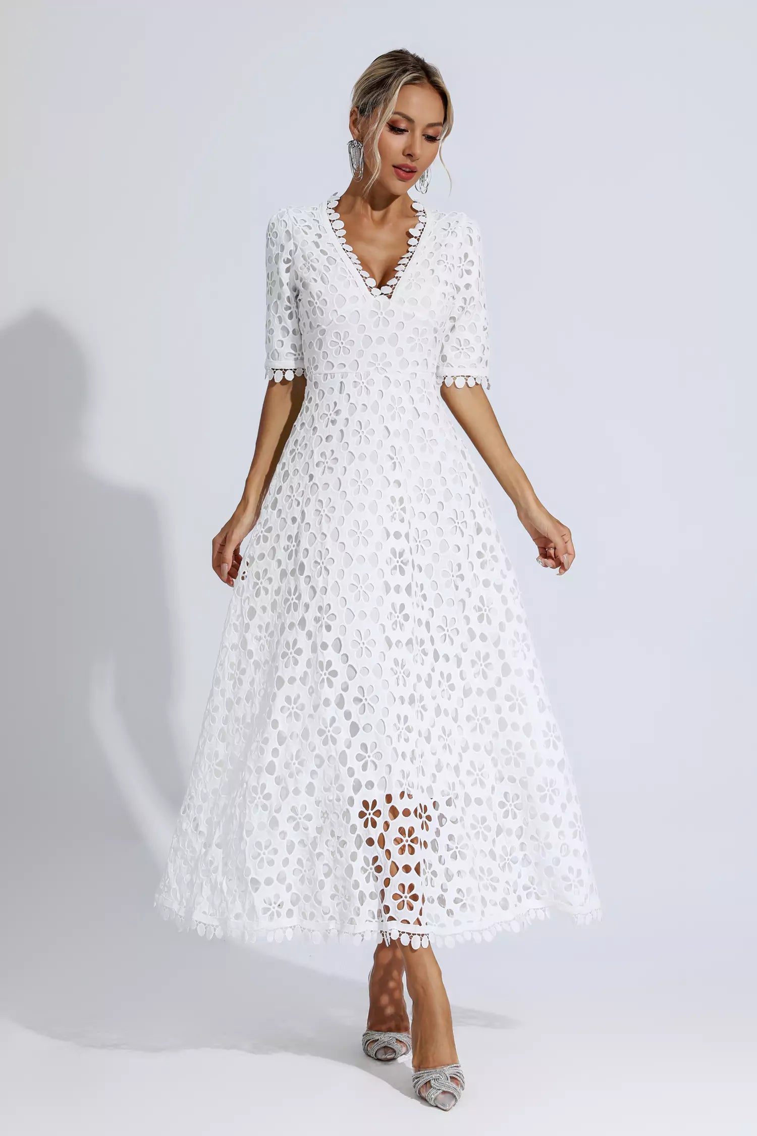 Fanny White Cutout Maxi Dress