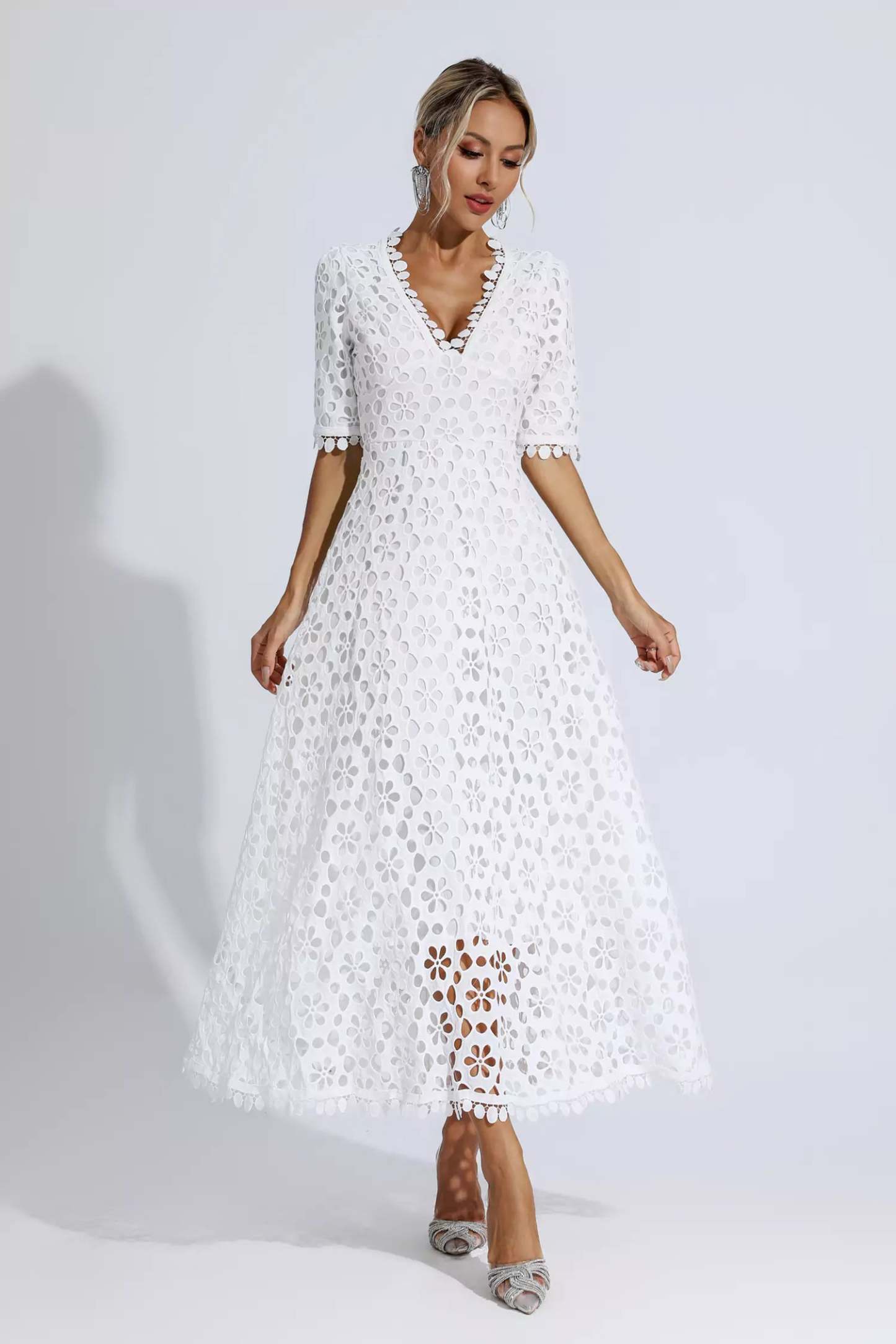 Fanny White Cutout Maxi Dress