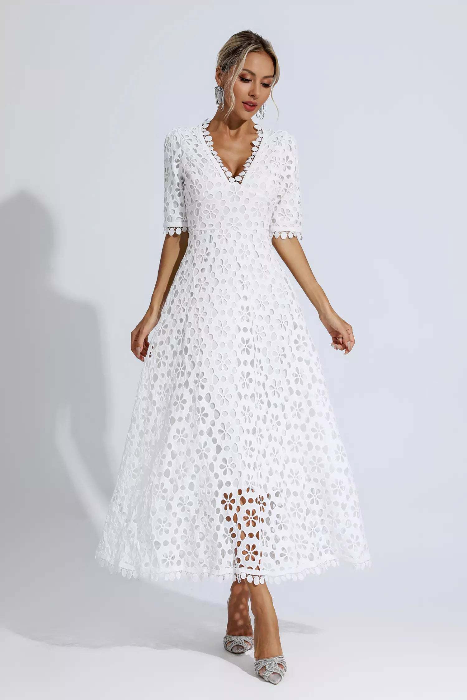 Fanny White Cutout Maxi Dress