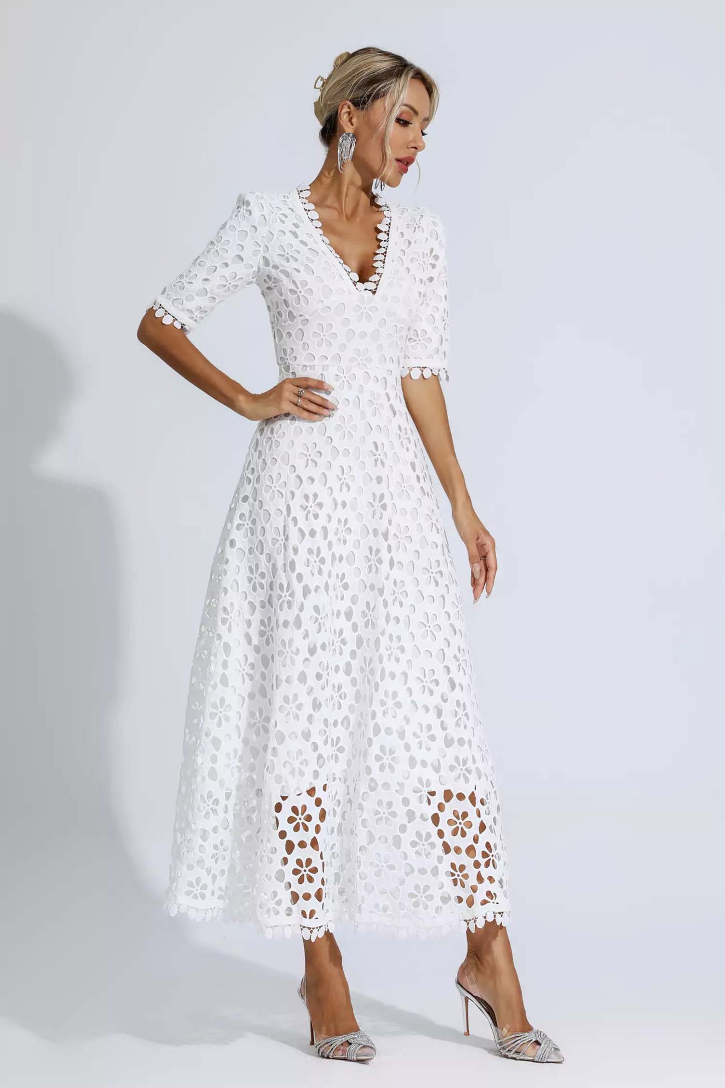 Fanny White Cutout Maxi Dress