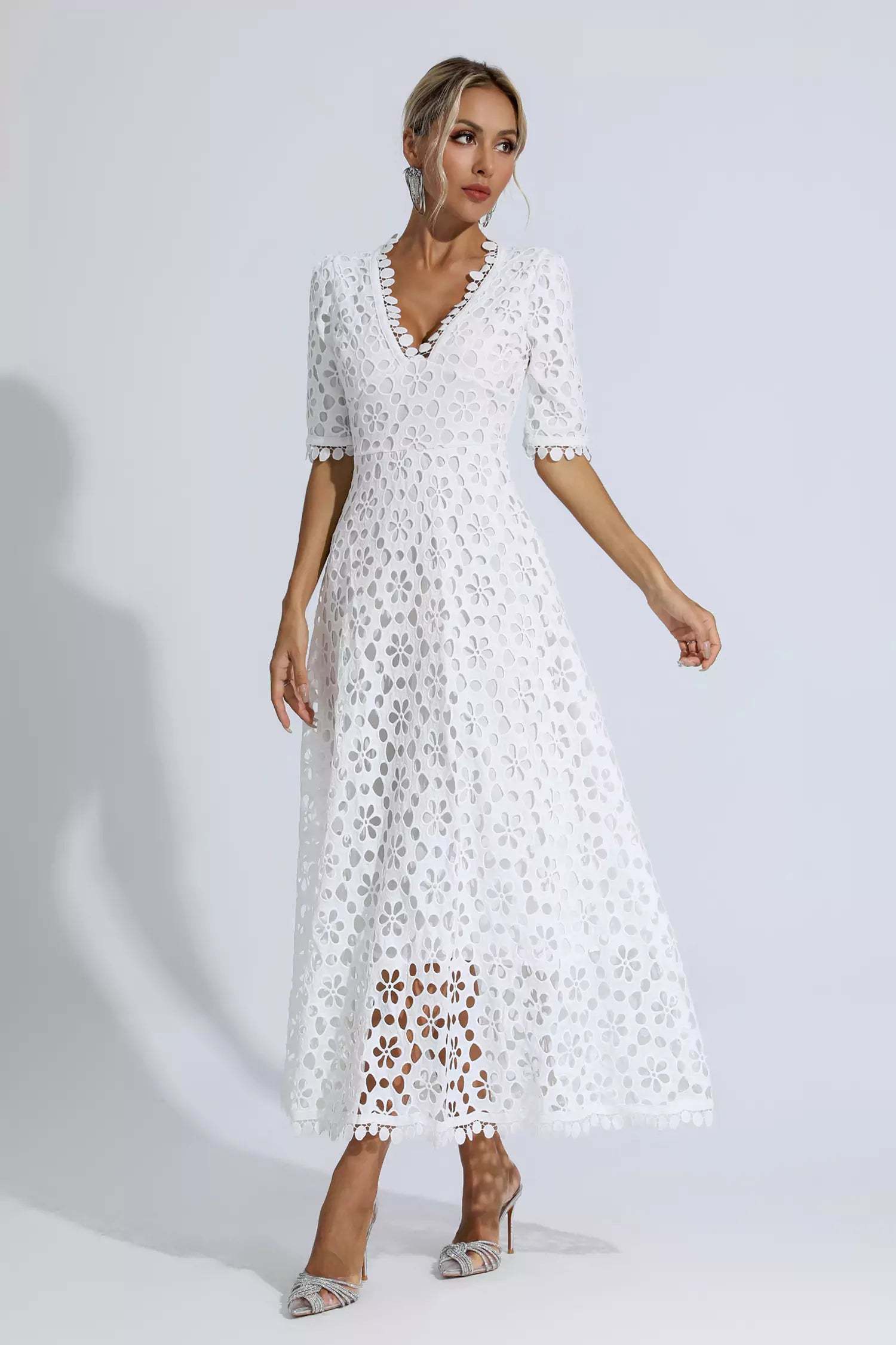 Fanny White Cutout Maxi Dress