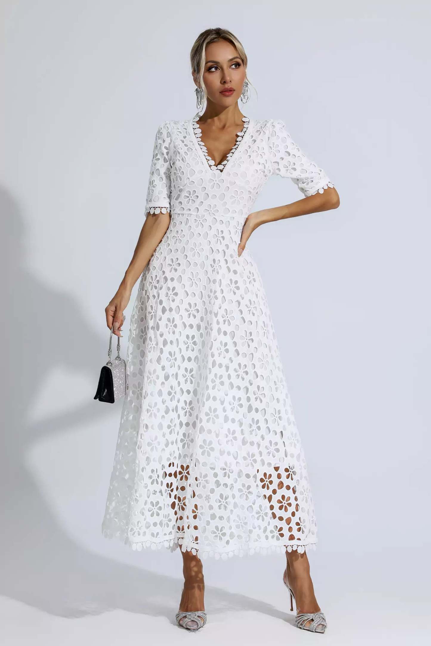Fanny White Cutout Maxi Dress