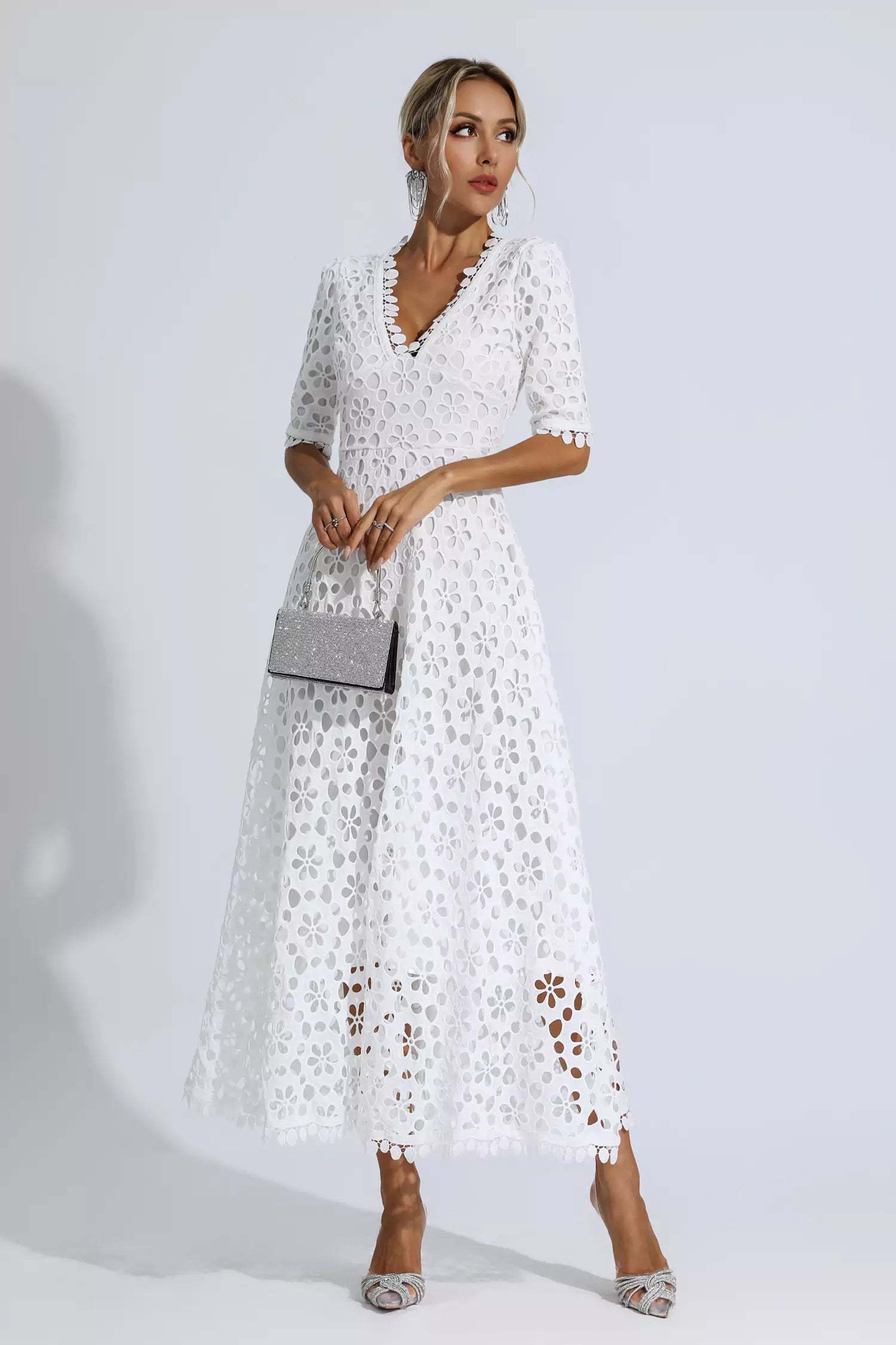 Fanny White Cutout Maxi Dress