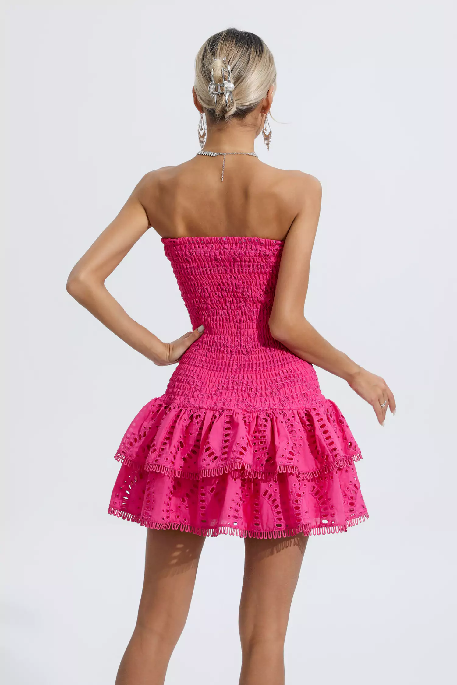 Bert Rose Red Ruffle Mini Dress